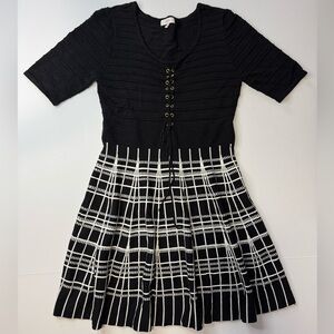 Candies Black and White Plaid Dress Size XL